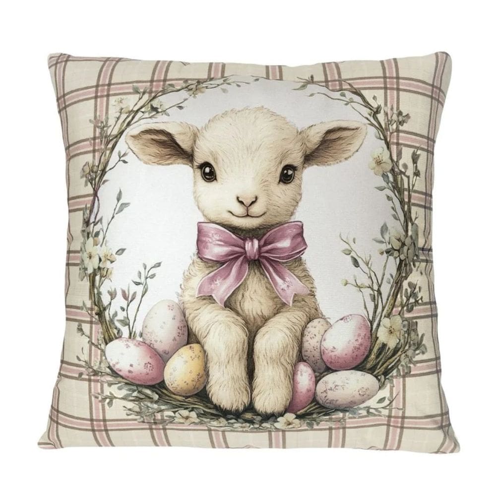 Almofada De Páscoa Encanto Açucarado Ovelha 40cm