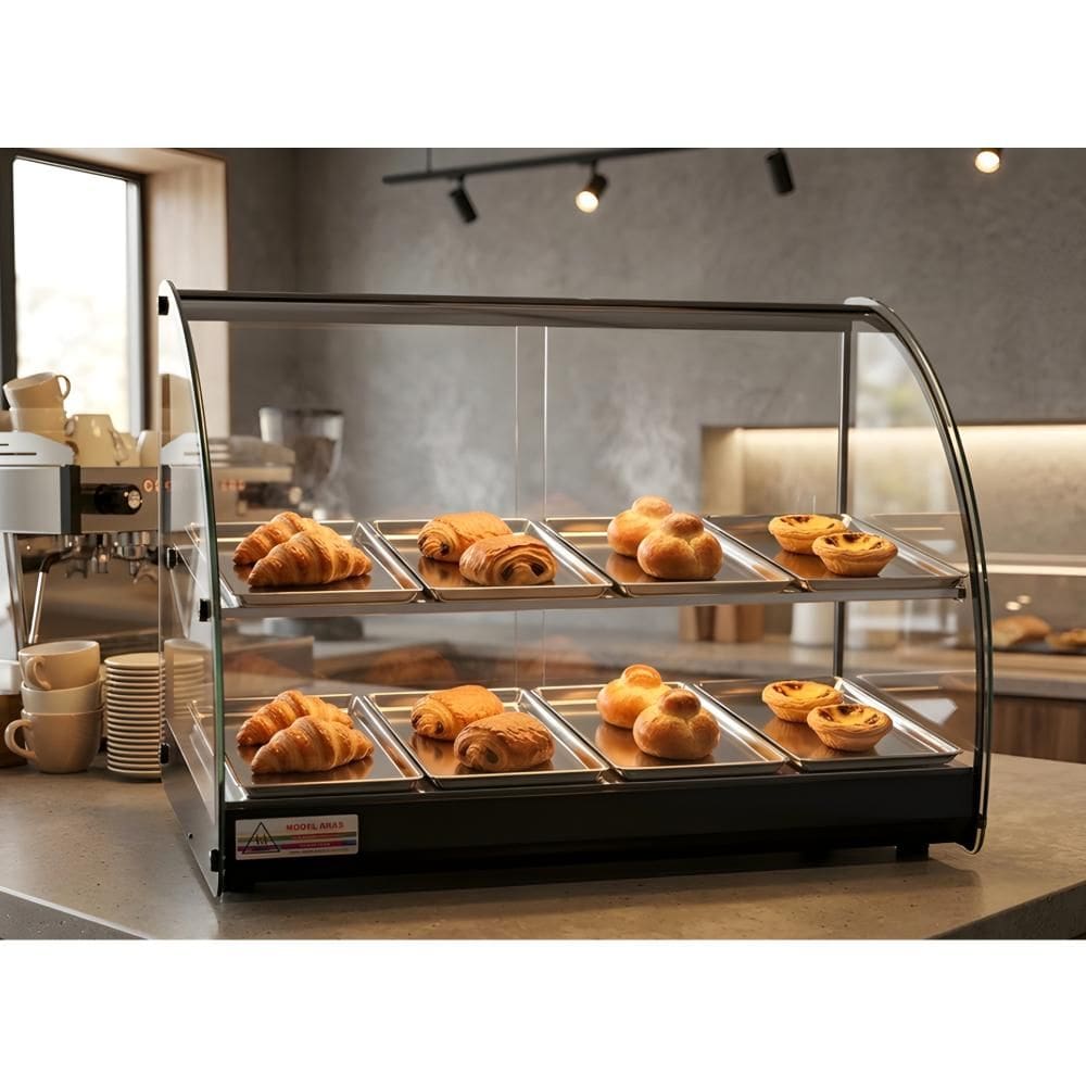 Estufa 8 Bandejas Vidro Curvo Dupla Acl-588dbp Preto Basica 127V - Tita