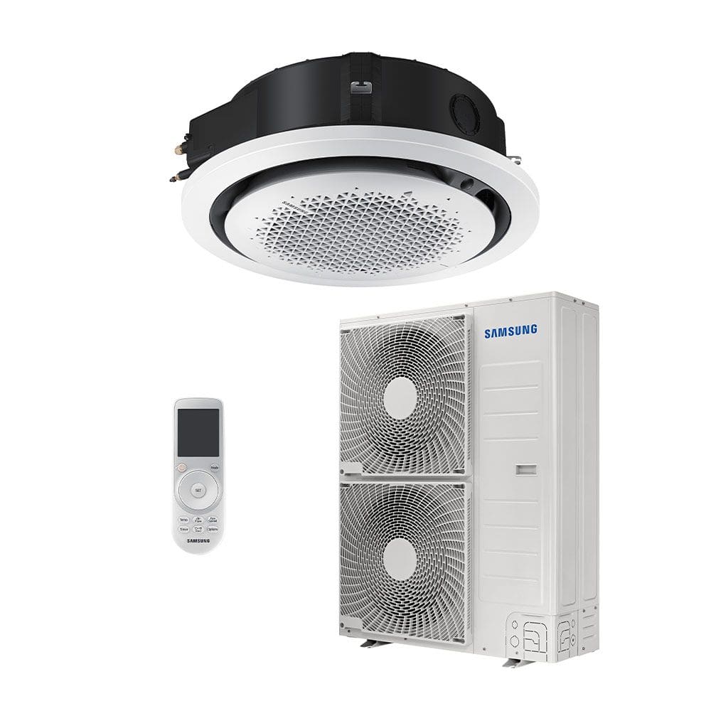 Ar Condicionado Cassete 360 - Inverter R-32 - Windfree - Samsung - 47.000 BTUs - Quente/Frio - 220V Monofásico