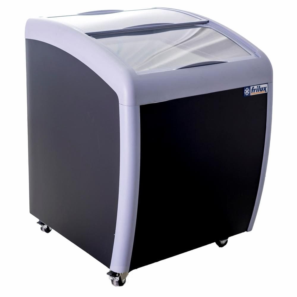 Freezer Horizontal Frilux 160 Litros Preto Vidro Curvo 220V RF-105-C-P