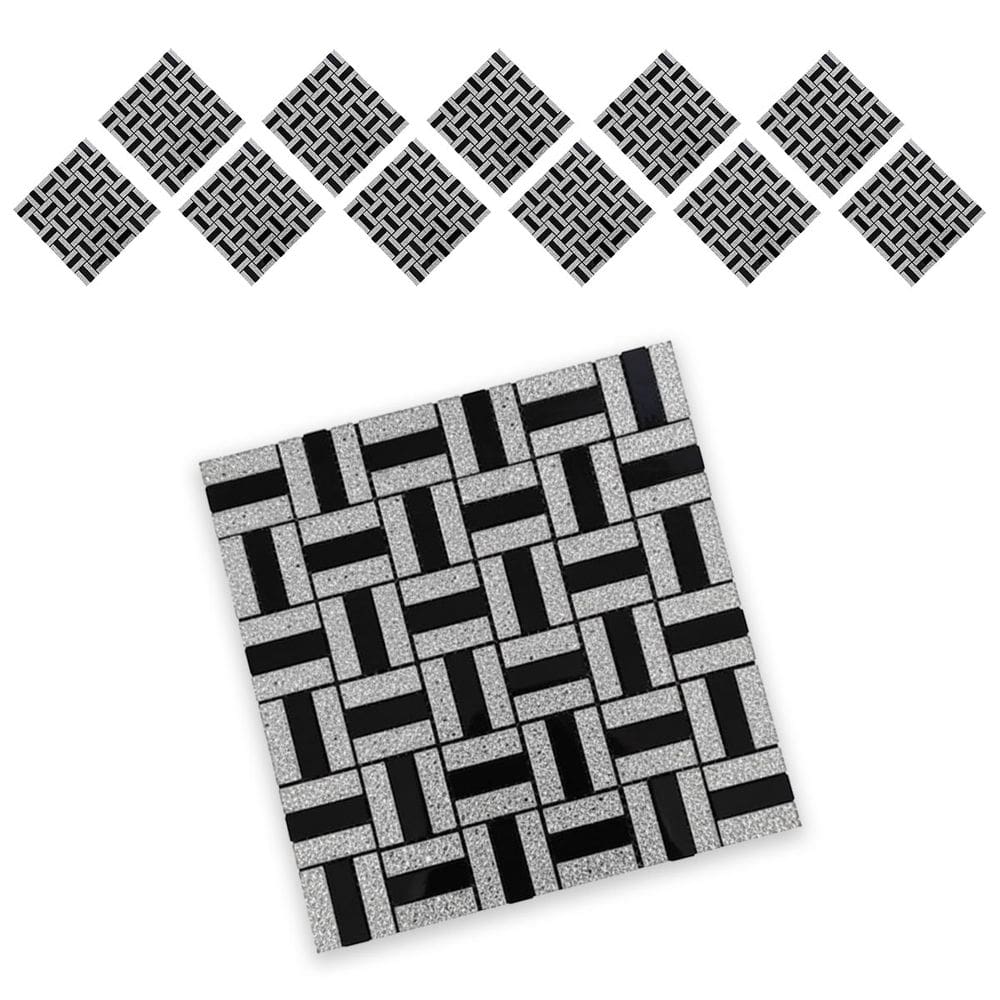 Pastilha De Vidro Kit 11 Uni Autocolante Parede Banheiro Cozinha Decorativa Facil Aplicacao Moderna Reforma Requintado