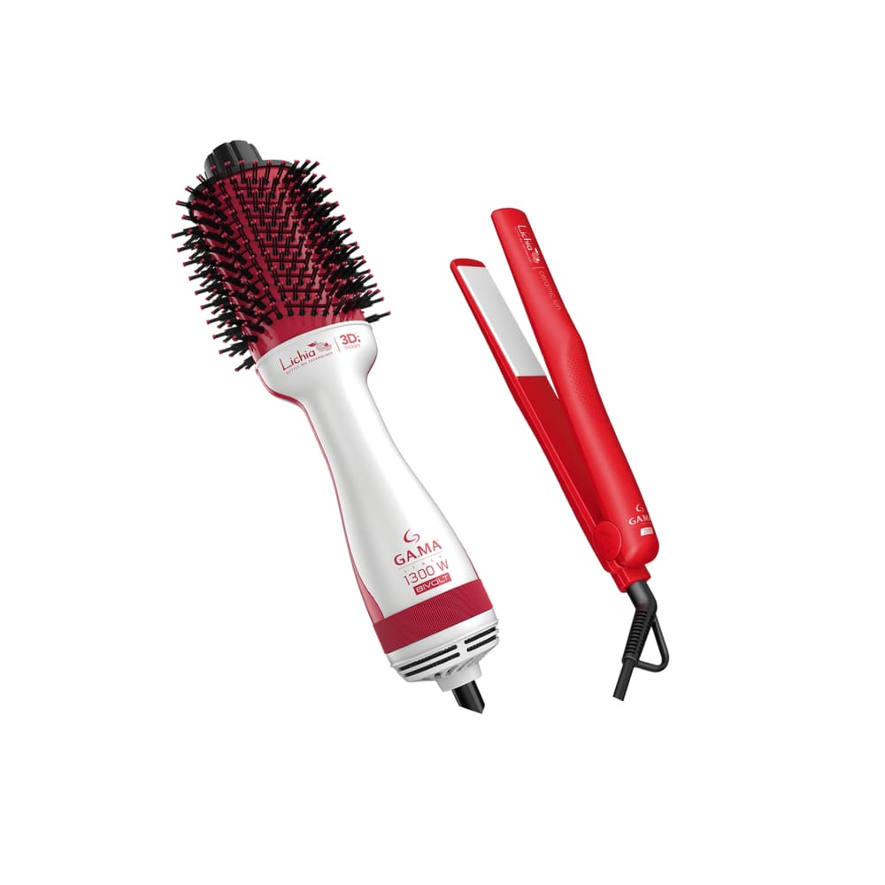 Kit Gama Lichia Bivolt - Escova 1300W + Prancha 220ºc
