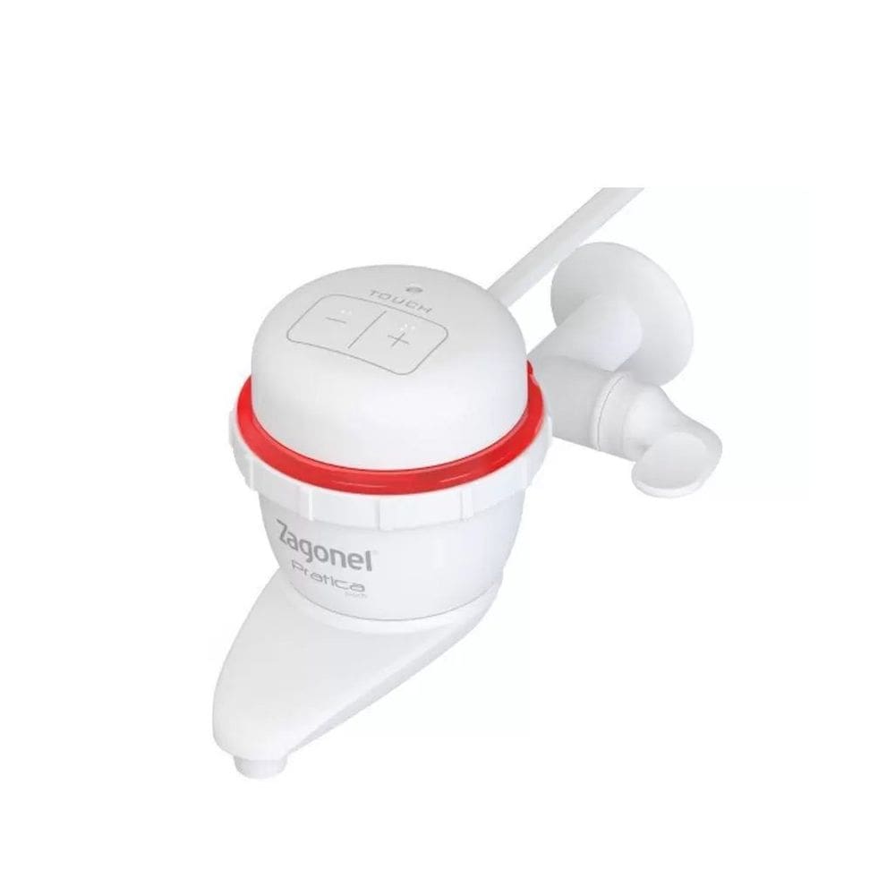 Torneira Eletrônica Pratica Touch Branca Zagonel 220 V 5.500W