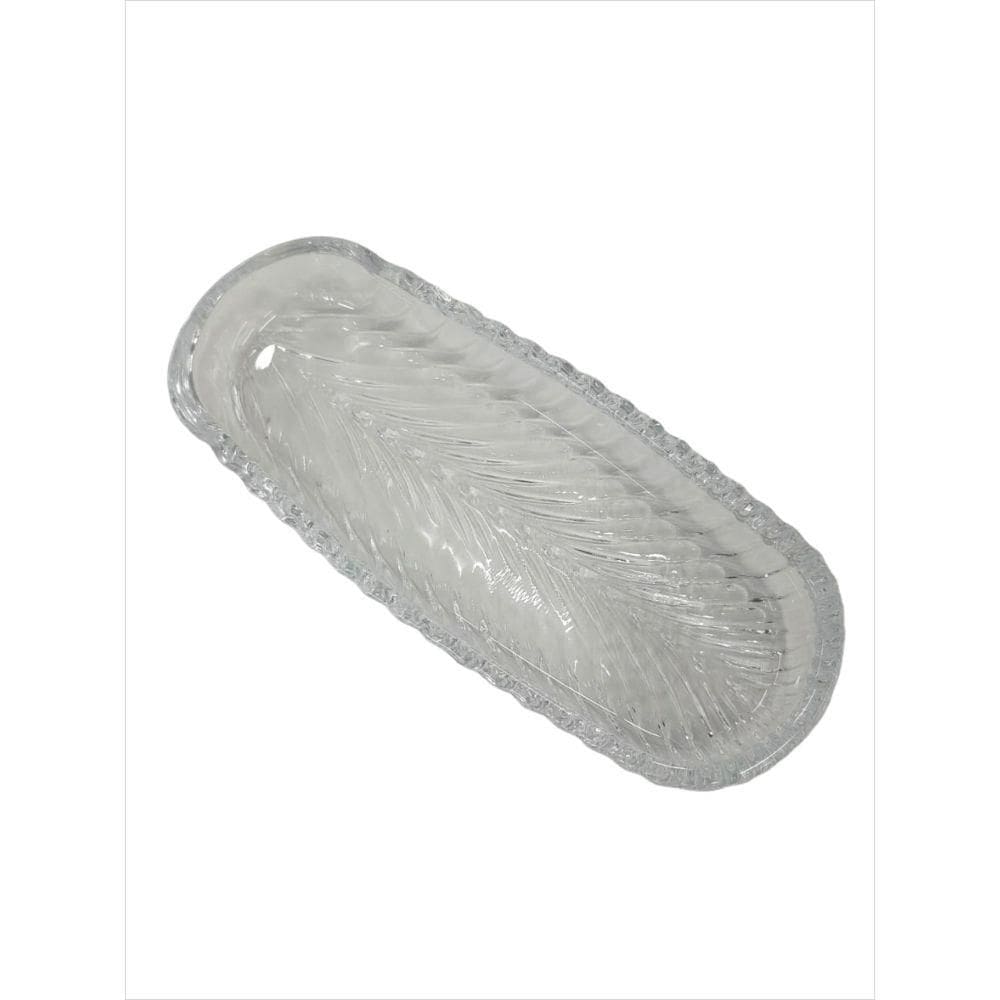 Kit Petisco Folha Santa 2 Peças Vidro 14cm PL1297GCL - Bono