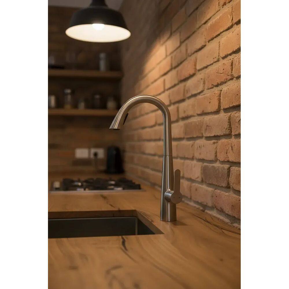 Torneira Cozinha Monocomando Gourmet Inox Extensivel Ducha Quente e Fria