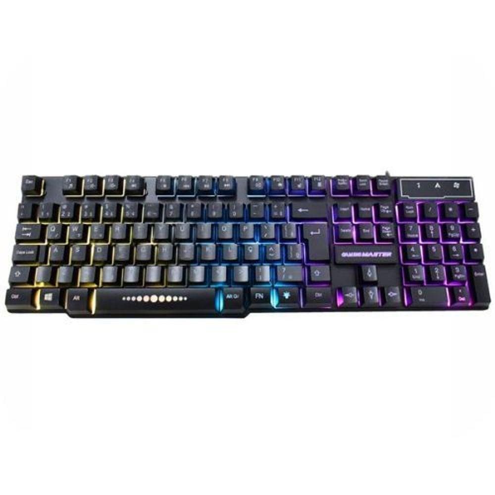 Teclado Gamer Semi Mecânico Led Usb Abnt2 Km-52 Rgb