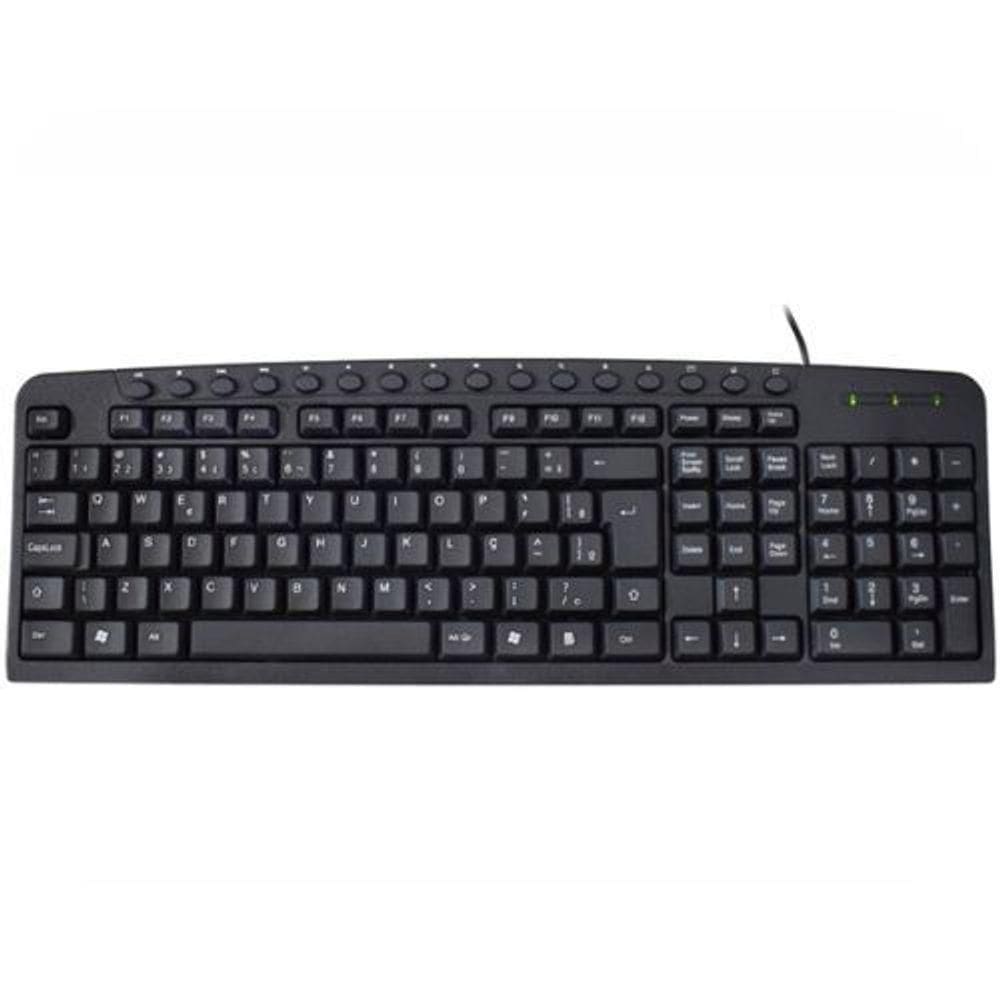 Teclado Kmex Padrão Abnt2, Usb, Preto - Km-3928u