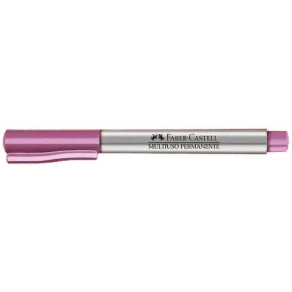 Marcador Multiuso Permanente Ponta Média 1.0mm Faber-castell Rosa Metallic