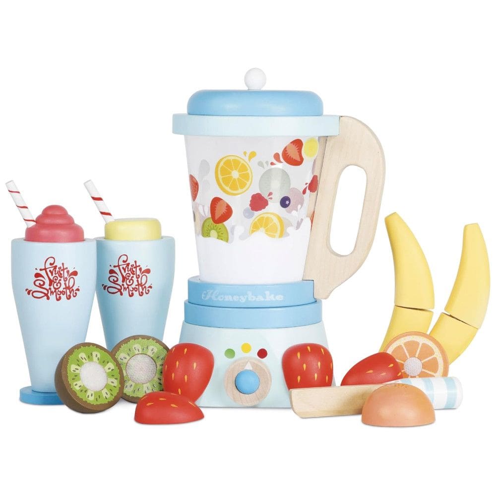 Liquidificador e Conjunto de Frutas de Madeira Premium, Brinquedos Educativos para Crianças a Partir de 3 Anos, Le Toy Van, Colorido