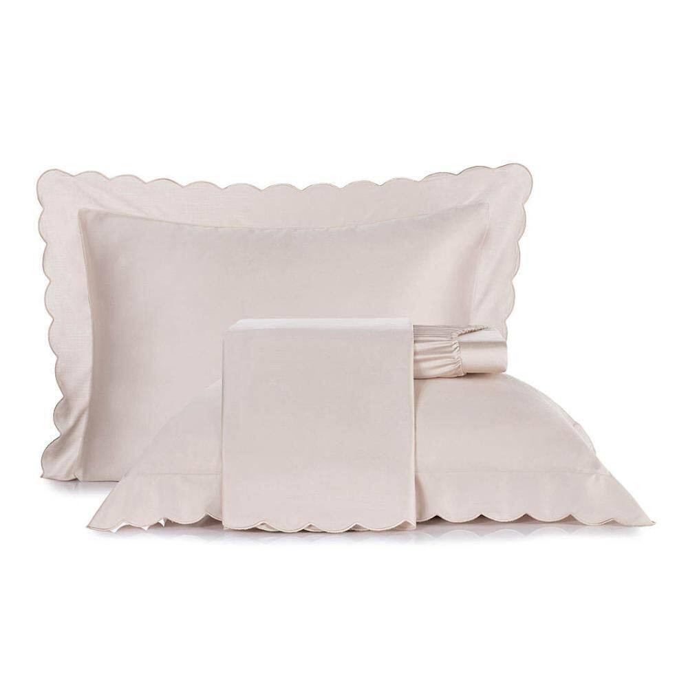 Jogo De Cama King 4 Peças Altenburg Cora Bordados Em Cetim