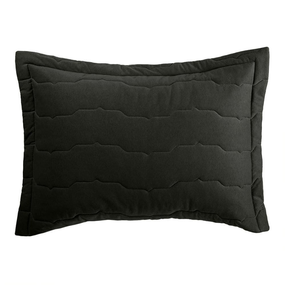 Porta Travesseiro Altenburg Malha Fio Penteado Preto Primitivo