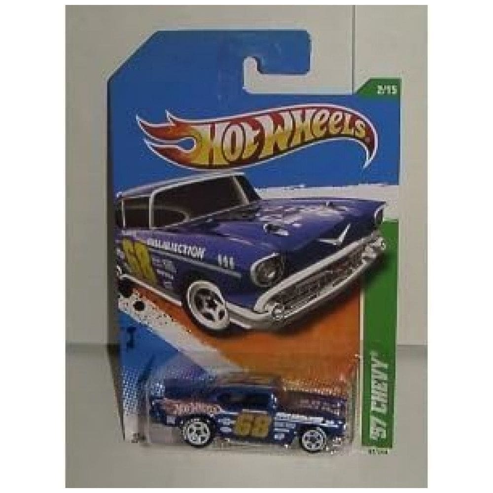 Carrinho de Metal Colecionável Hot Wheels 57 Chevy Treasure Hunt 2 of 15