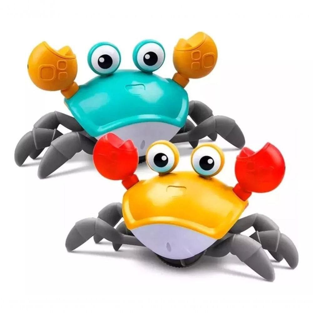 Brinquedo Caranguejo Fujão Com Sensor De Obstáculos E Música – Interativo, Com Luz E Movimento Automático