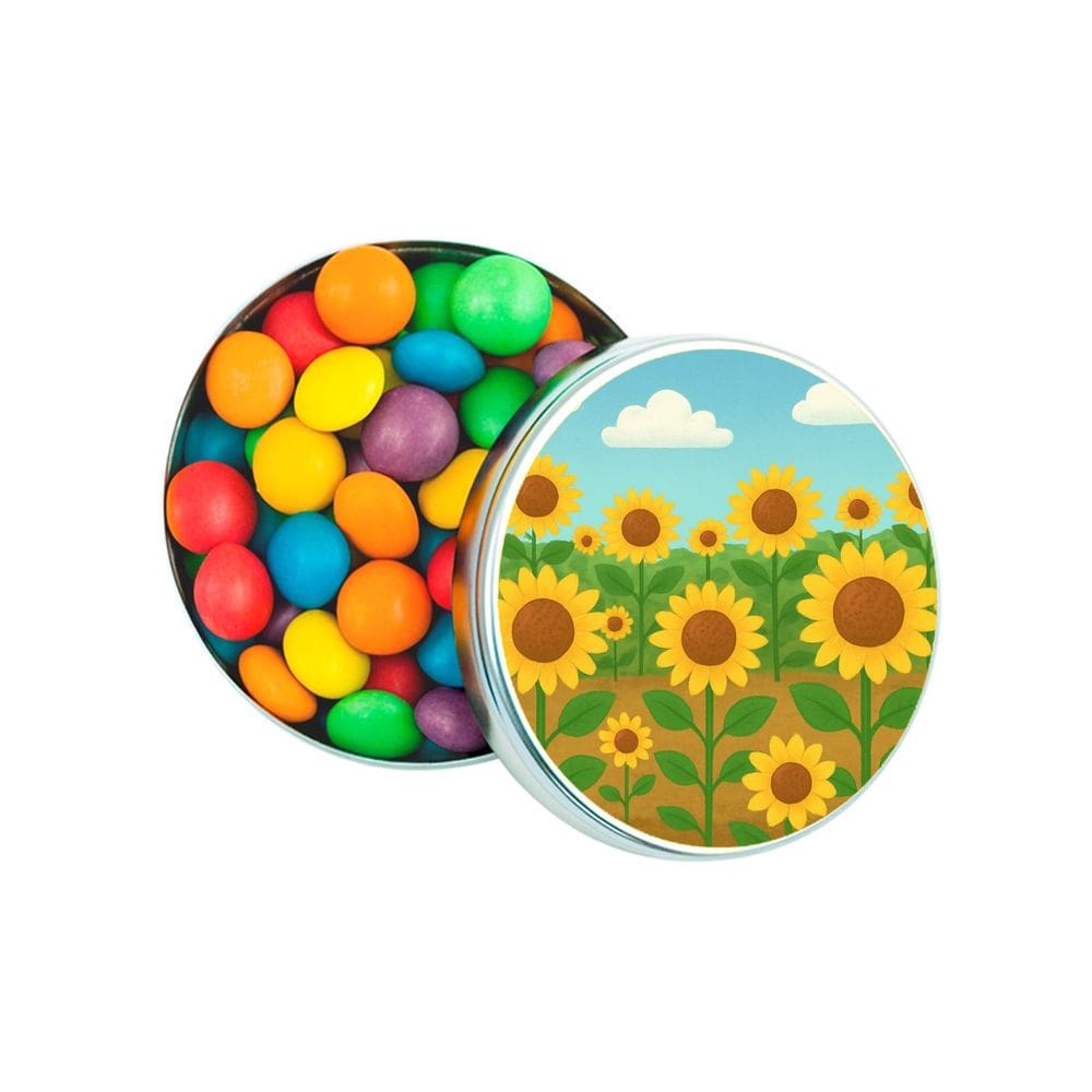 Kit 30 Latinhas Lembrancinhas Girassóis