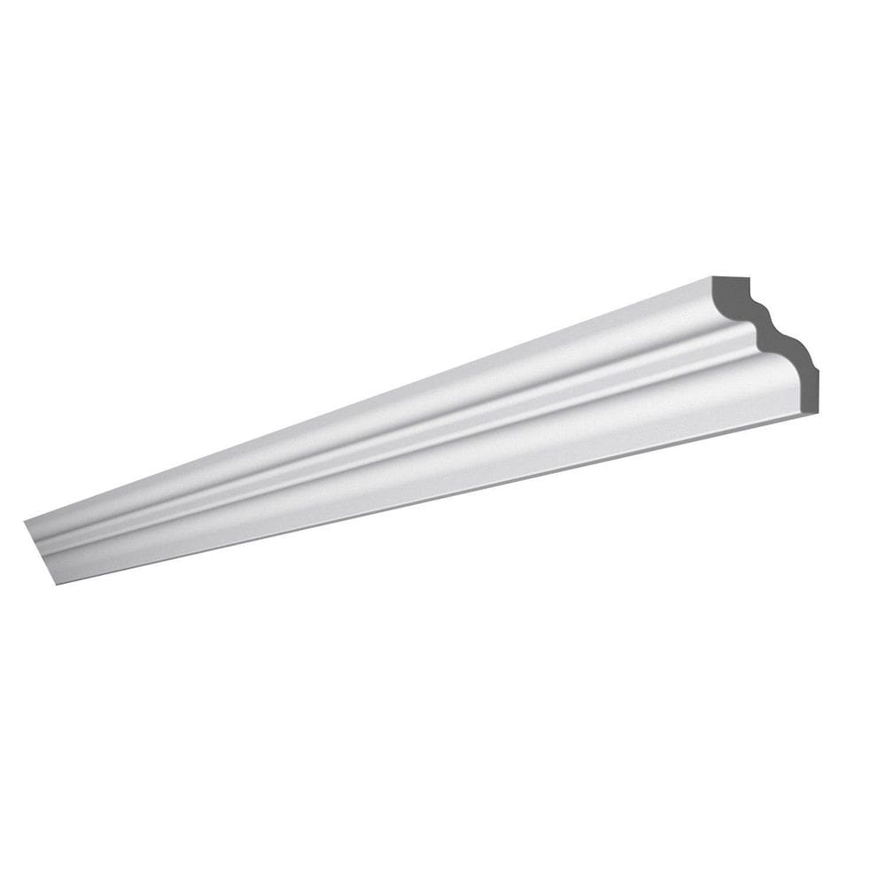 Moldura de Teto Rodateto de Poliestireno 6 metros Linear - caixa com 2 m - Branco