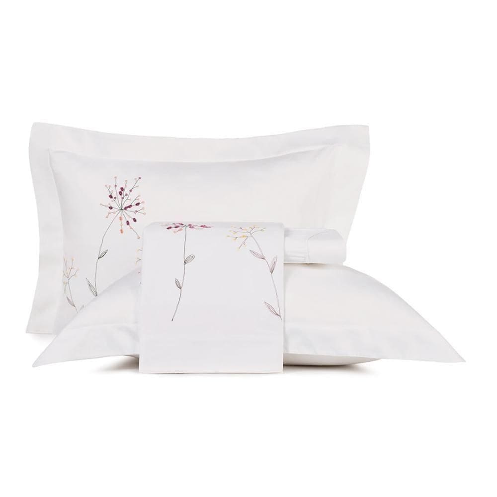 Jogo De Cama Casal Altenburg Bordados Em Cetim 300 Fios Anise