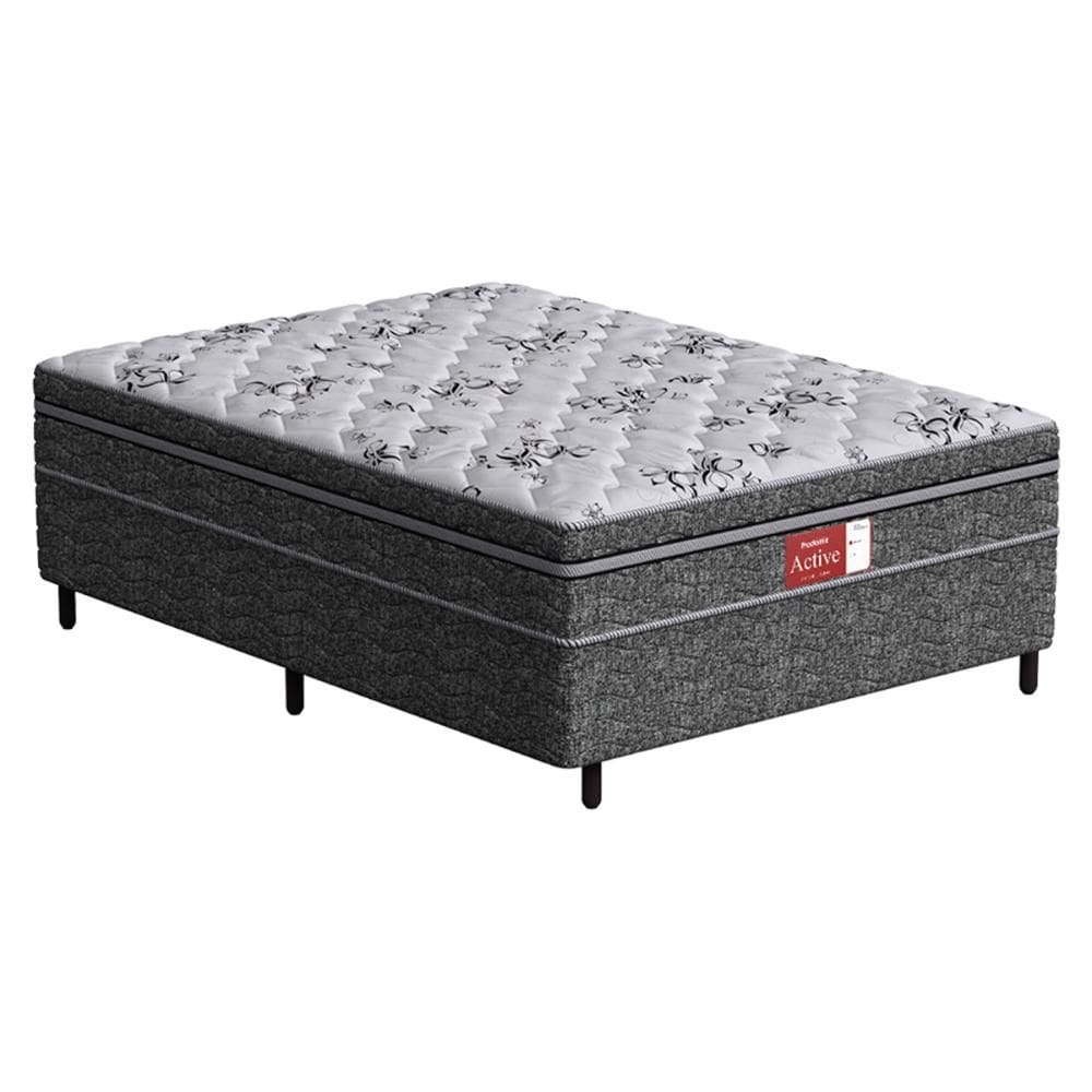 Cama Box Conjugada Probel Espuma D28 Ortopédico Unique Active Casal 138cm