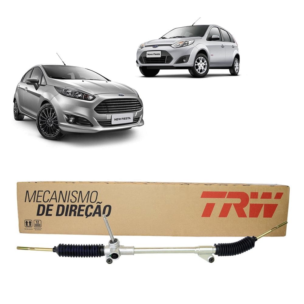 Caixa Direção Mecânica Trw Ford Novo Fiesta Flex Hatch Sedan Zetec 2002 a 2010