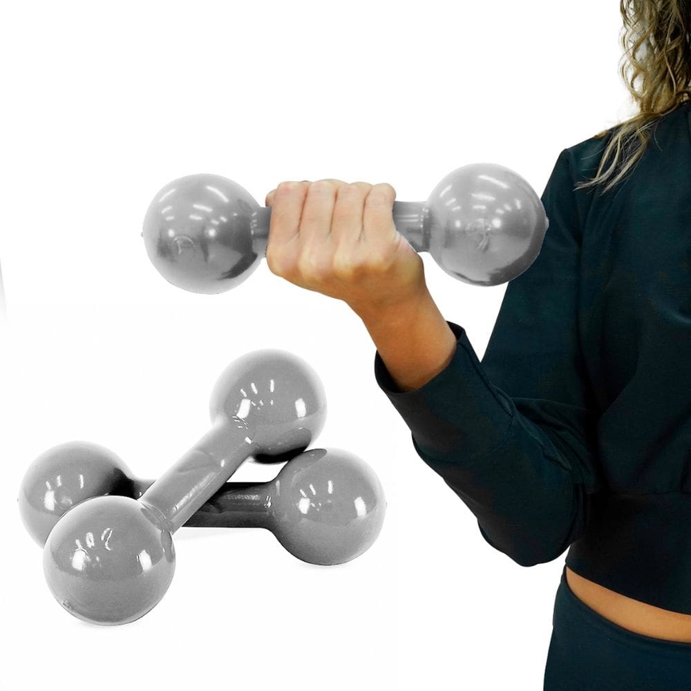 Par Halter Peso Academia Musculação Emborrachado 8kg Consport