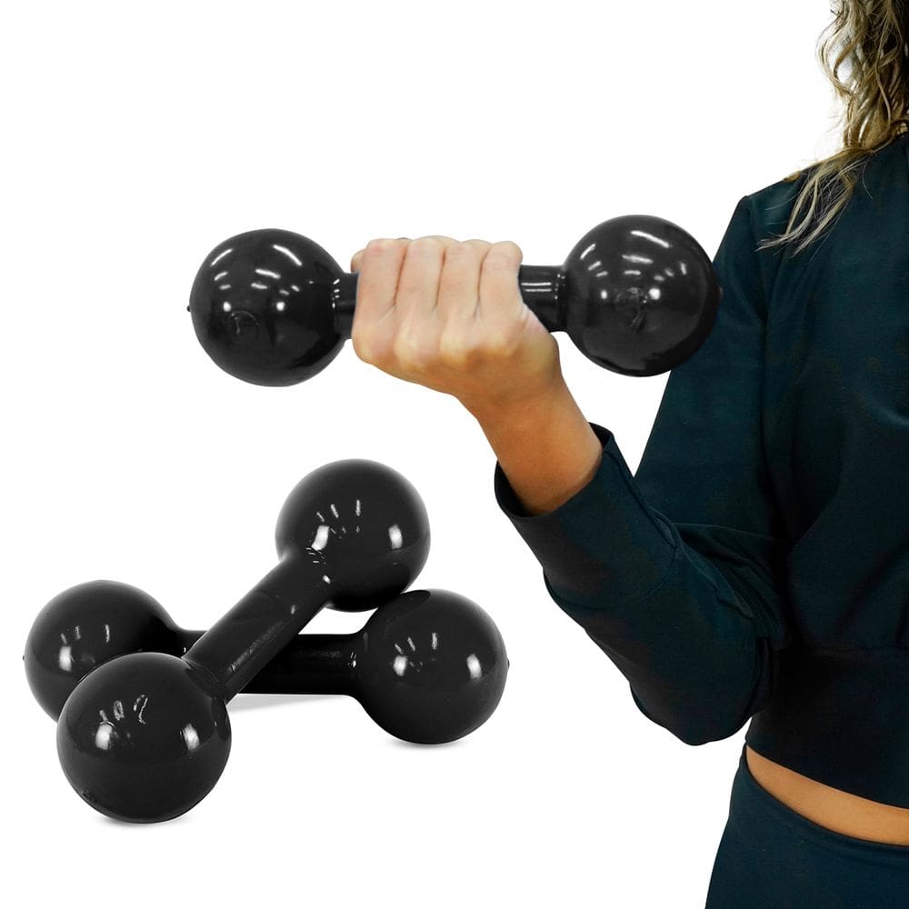 Par Halter Peso Academia Musculação Emborrachado 9kg Consport