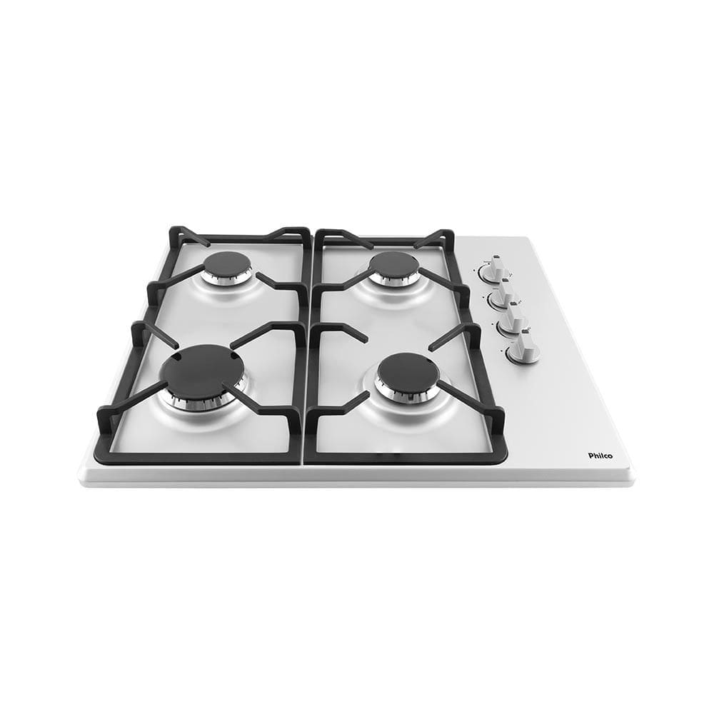 Cooktop 4 Bocas Philco a Gás PCT04I Mesa Em Inox Cinza Bivolt
