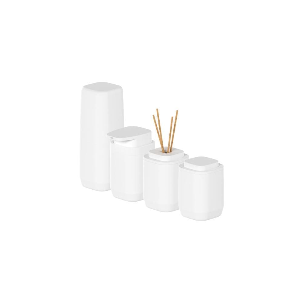 Kit de acessórios de bancada com porta sabonete líquido Ou 4 peças Linha Aura