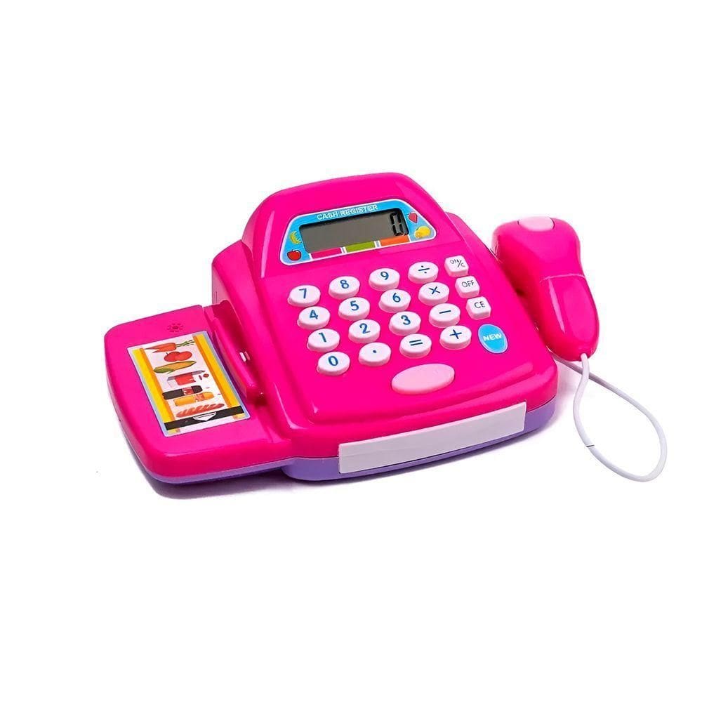 Caixa Registradora Infantil Com Luzes, Sons E Calculadora Funcional – Brincadeira De Compras Educativa: Roxo