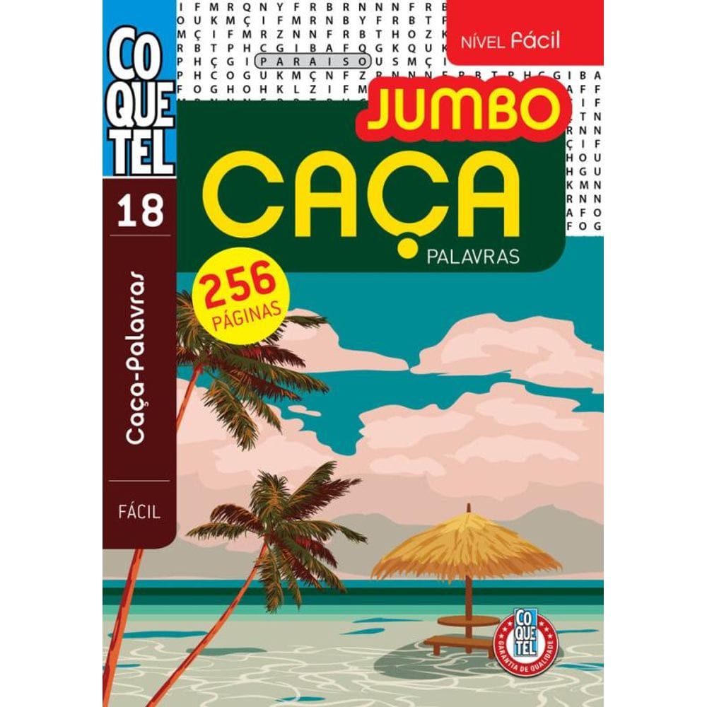 Livro Coquetel Jumbo Caça-Palavras 18: Nivel Fácil