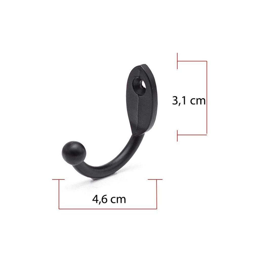 Cabide P/Roupa Cabides Gancho Parede Metal Kit 6 Pcs Barato