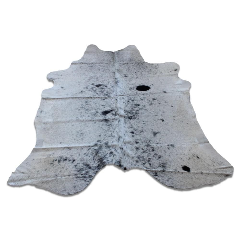 Tapete Couro Inteiro Boi Médio Salpicado Preto/Branco