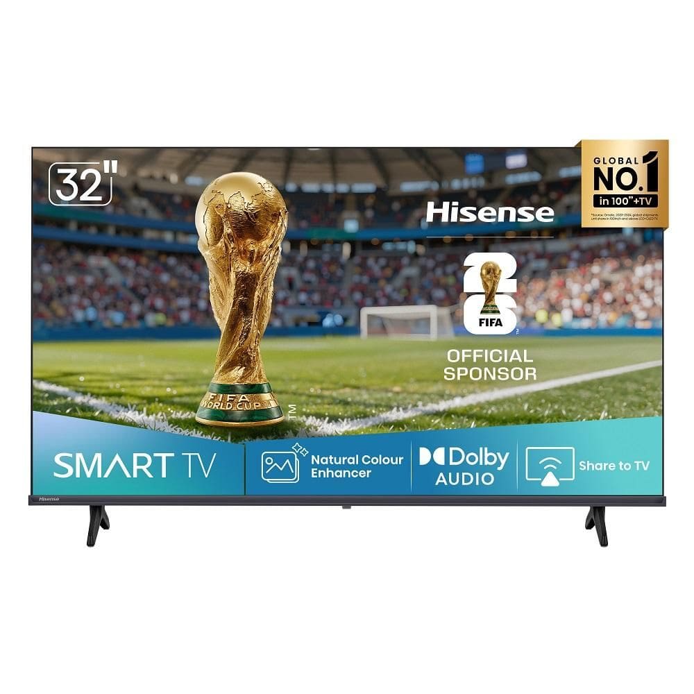 Smart TV Hisense DLED HD 32” 32A4NV com Processador AI HDR10 DTS Virtual X DLNA Alexa e Google Home