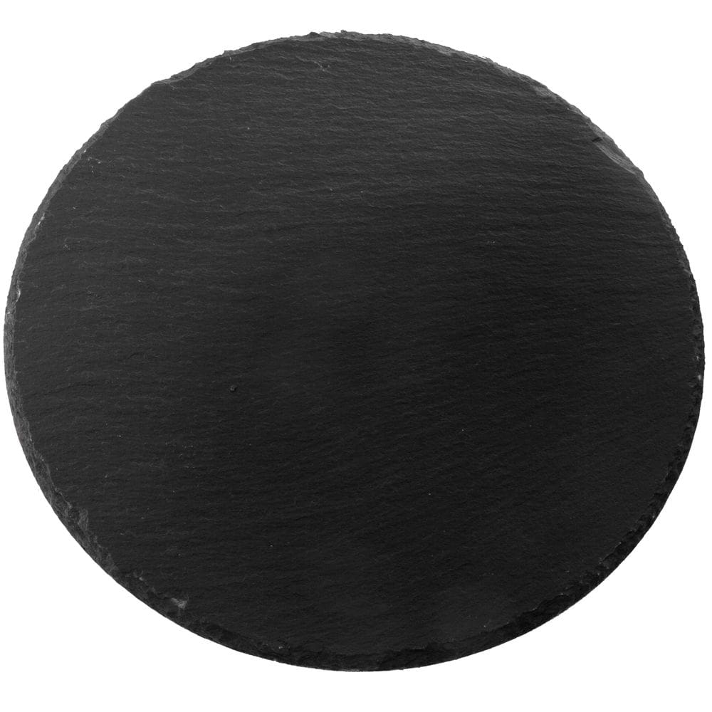 Tabua de servir em ARDOSIA Preta -  Redonda - 20cm