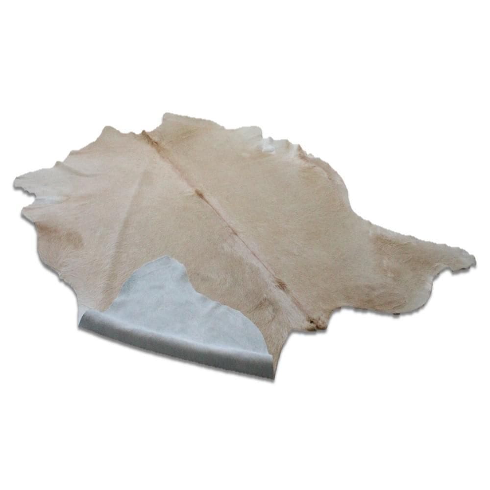 Tapete Couro Inteiro Formato Do Boi Bege Grande