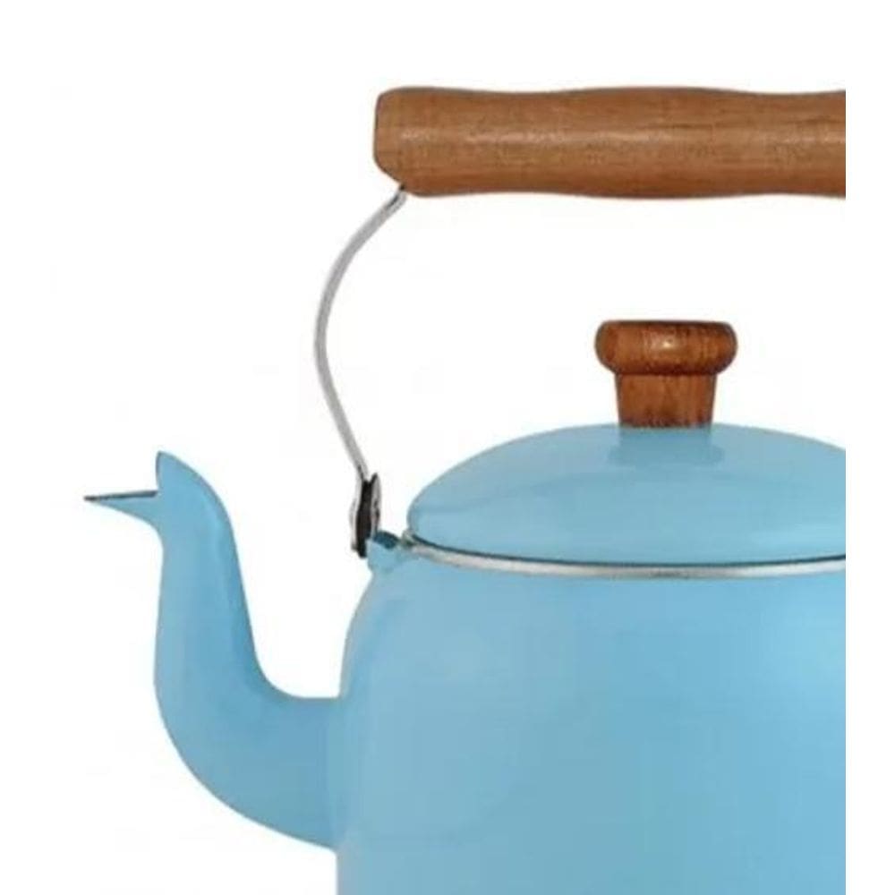 Chaleira Esmaltada Tradicional N16 Mae Agata Ewel Azul Claro