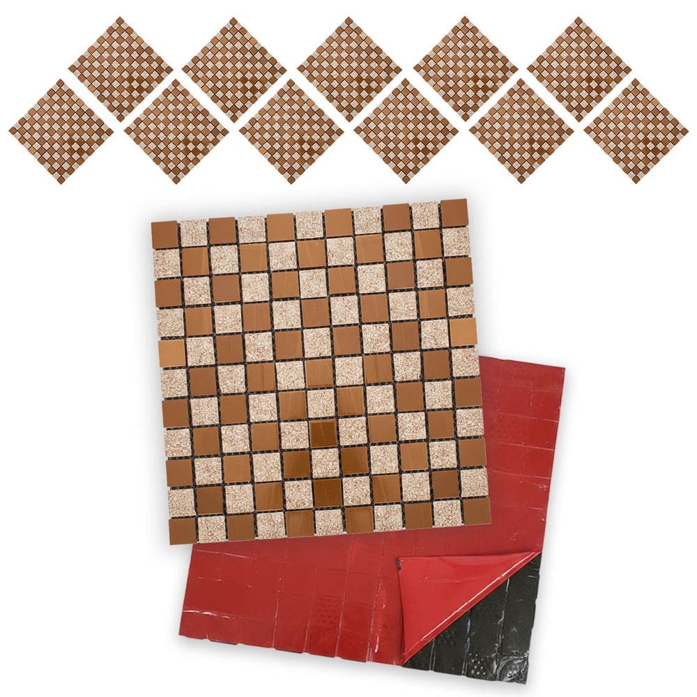 Pastilha De Vidro Adesiva Kit 11 Uni Parede Banheiro Cozinha Lavabo Sala Moderna Reforma Requintado Facil Aplicacao