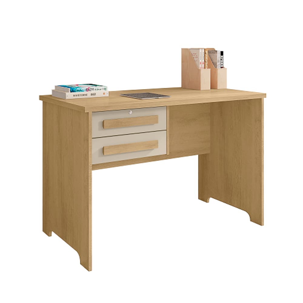 Escrivaninha/Mesa para computador Alemanha Cinamomo/Off White – RV Móveis