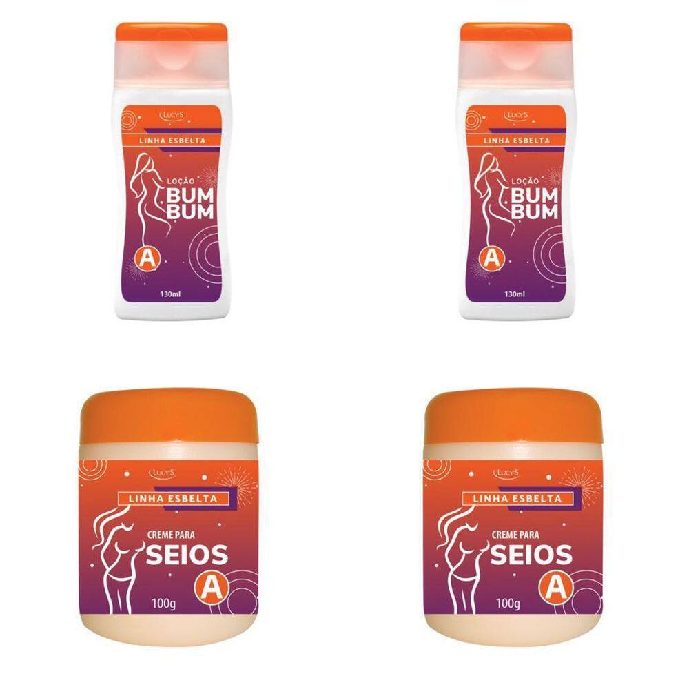 Kit 2 Loção Que Auxilia Aumentar Bumbum + 2 Seios A Lucy`S