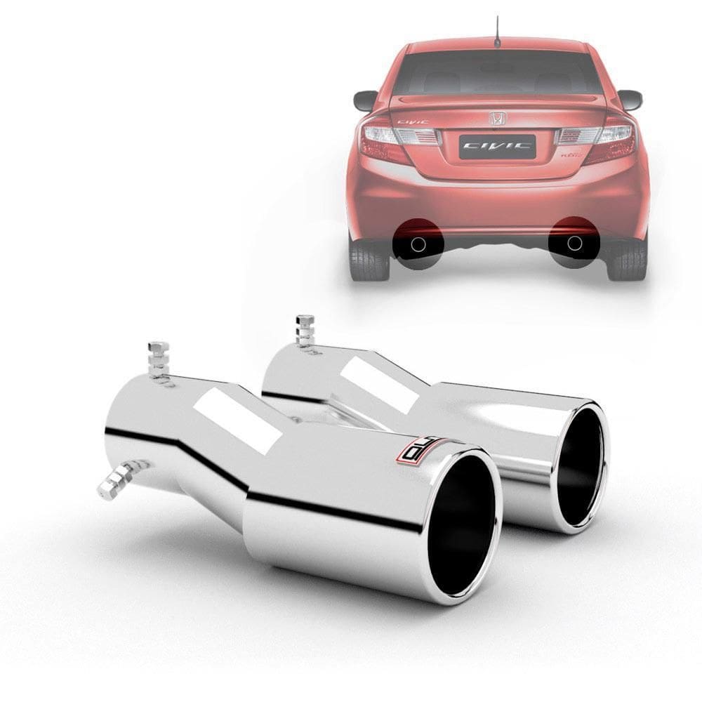 Ponteira De Escapamento Esportivo Outs Civic 12/16 Aço Inox