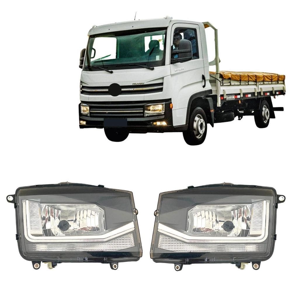 Par De Farol Principal Compatível Novo Vw Delivery
