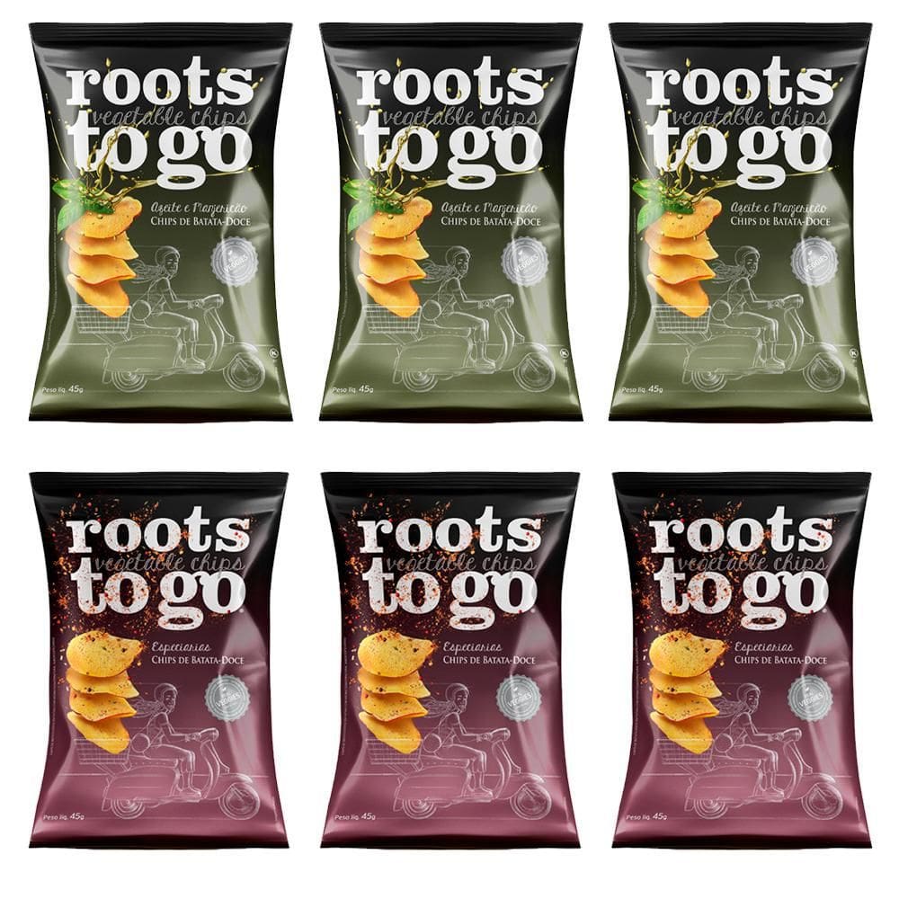 Kit Com 6Un Roots To Go Especiarias E Azeite Manjericão 45G