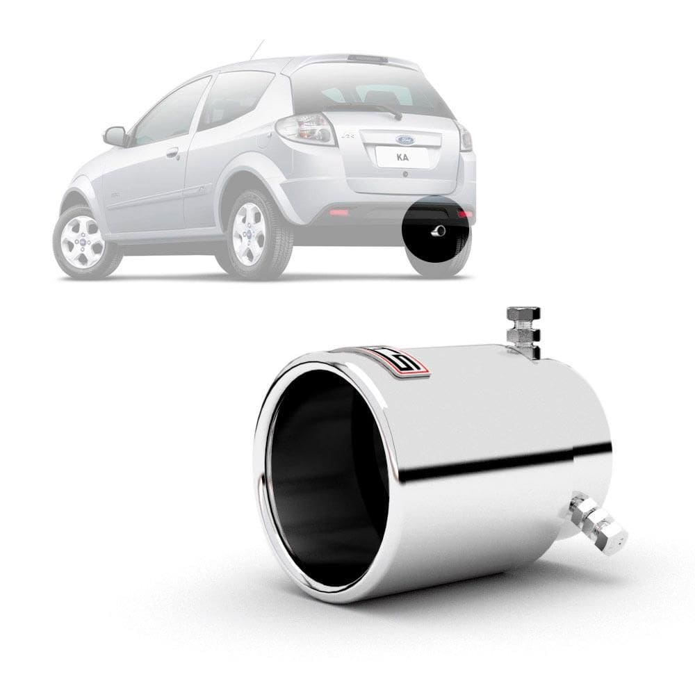 Ponteira Para Escapamento Ka 2008 Até 2011 Em Aço Inox