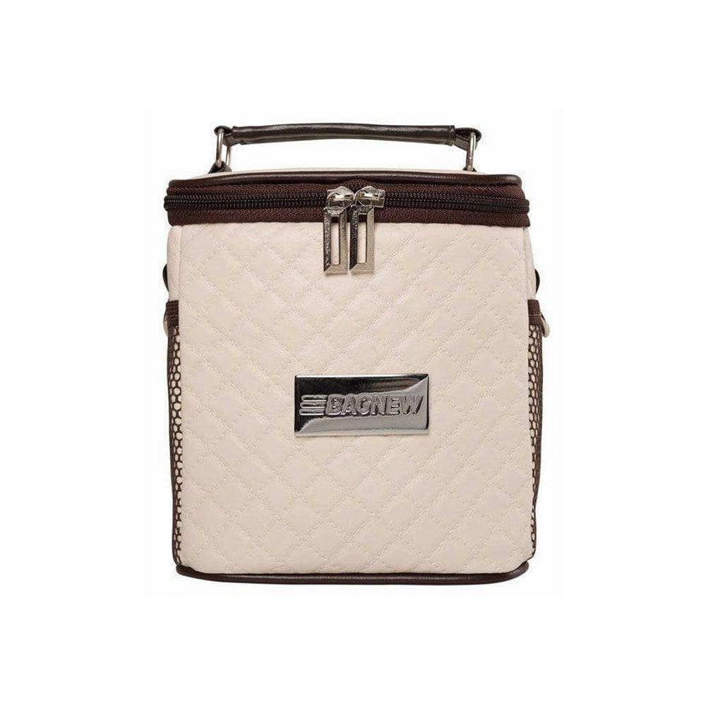 Bolsa Térmica 2 Potes - Marfim Com Marrom Style Model