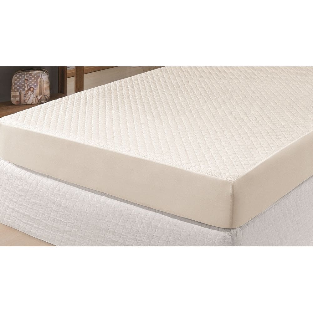 Capa Protetora Impermeável De Colchão Saia Box Padrão Palha