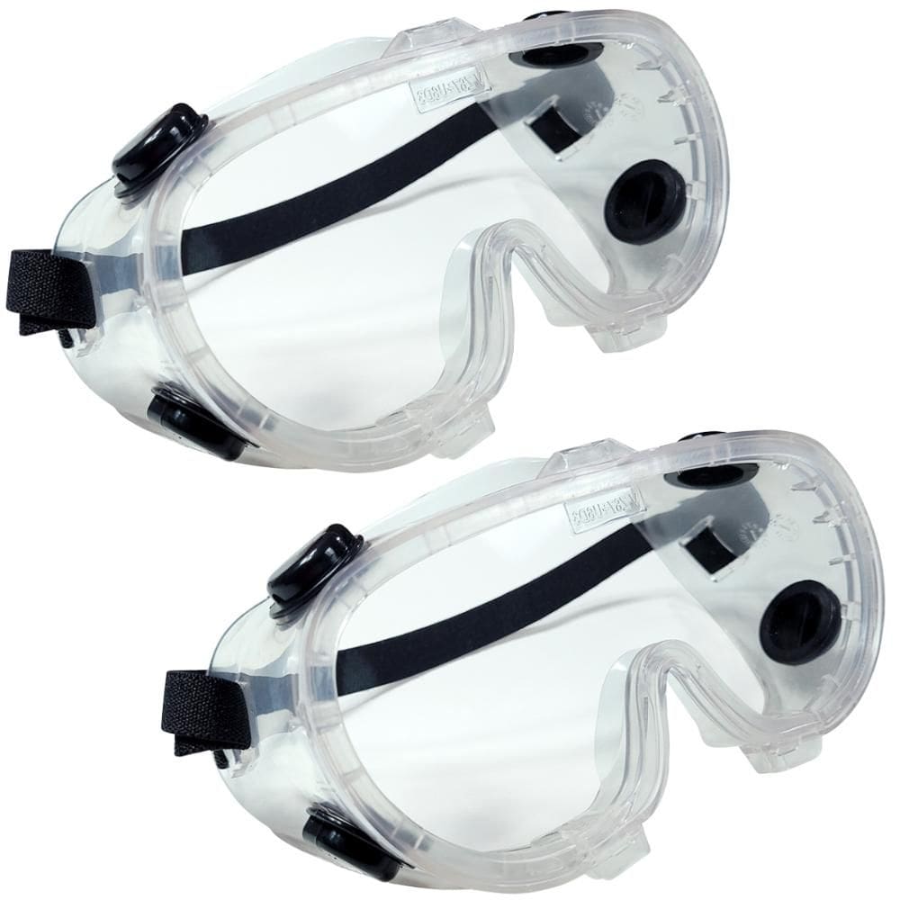 Kit 2 Óculos de Proteção Ampla Visão Antirrisco Antiembaçante Incolor Valvulado Vvision 40 EPI Volk