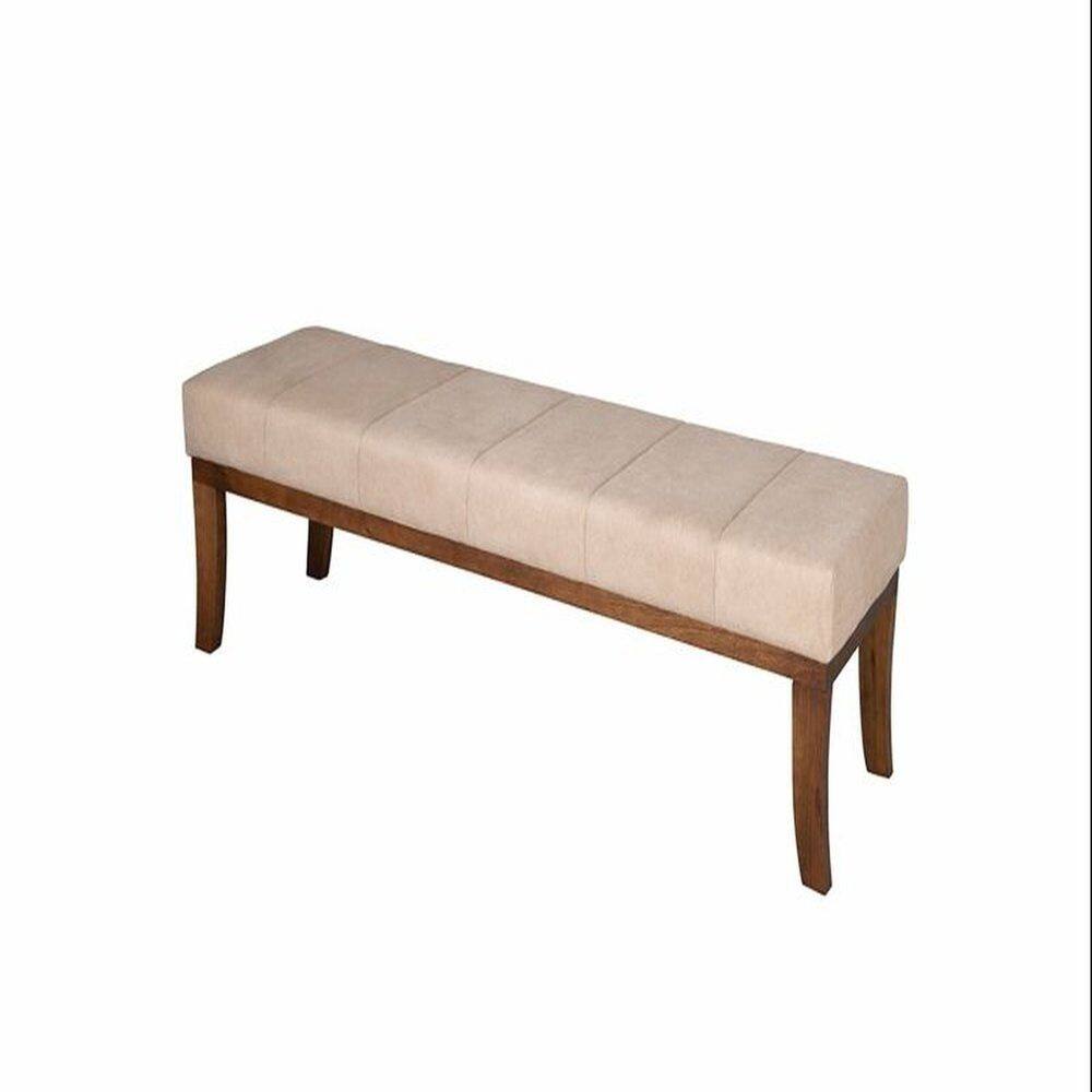 Puff em Veludo 100x40cm Requadro Lucia Bege