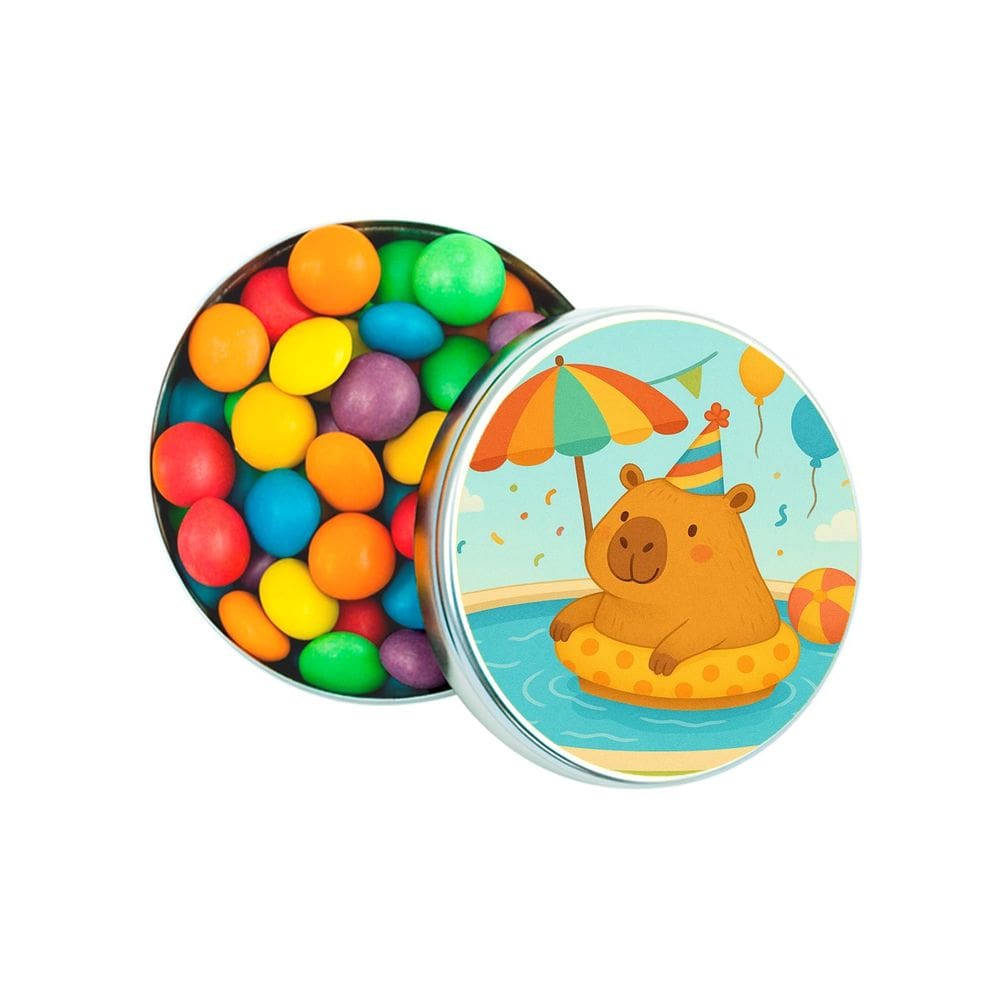 Kit 30 Latinhas Lembrancinhas Capivara Pool Party