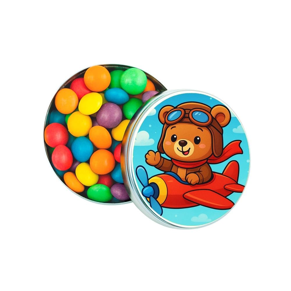 Kit 30 Latinhas Lembrancinhas Ursinho Aviador