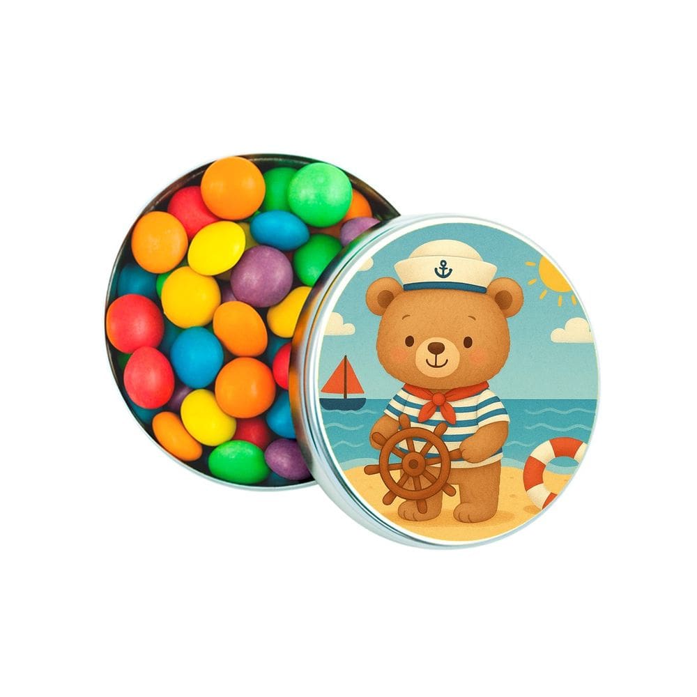 Kit 30 Latinhas Lembrancinhas Ursinho Marinheiro