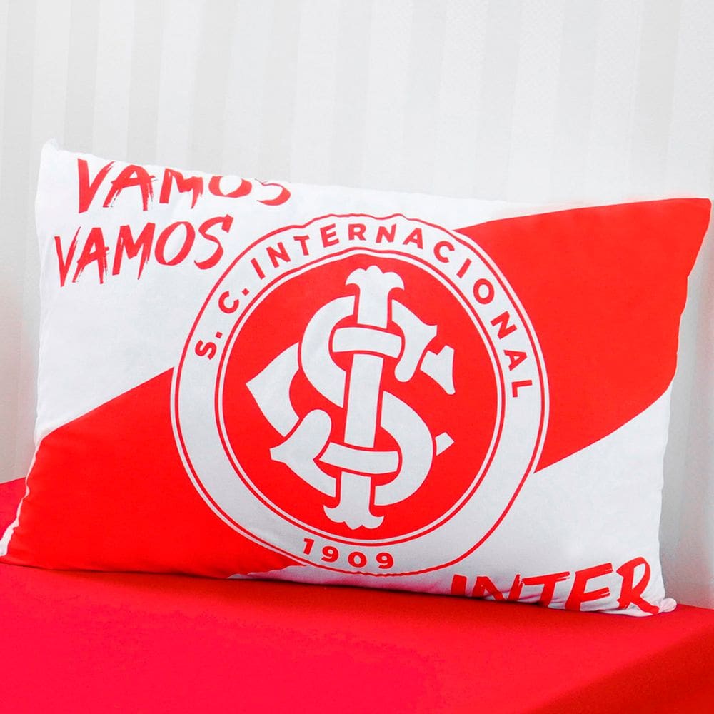 Fronha Avulsa KazzaVip Malha 100% Algodão Estampa Localizada Licenciada Internacional 50cmx70cm Branco