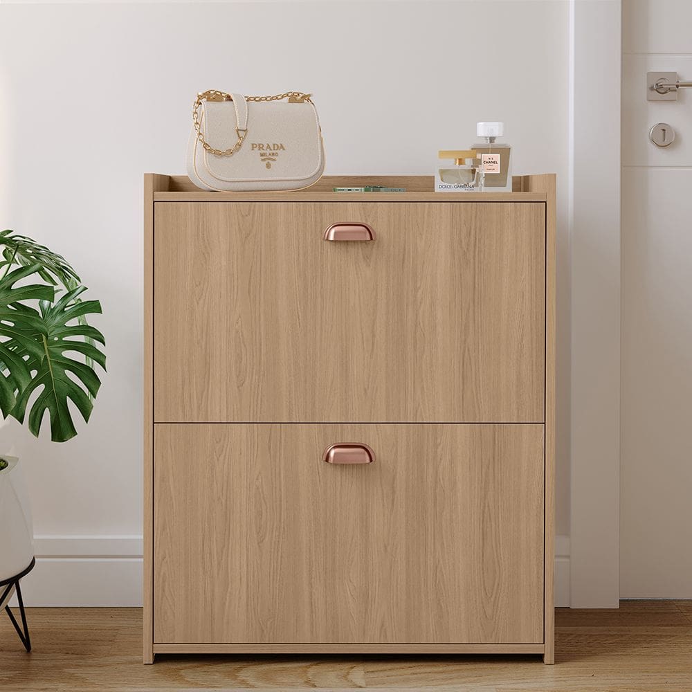 Sapateira Closet Vertical Organizadora 12 Pares Calçados Unissex Prateleira 2 Andares Gavetas Basculante Hanover - Lojas RPM